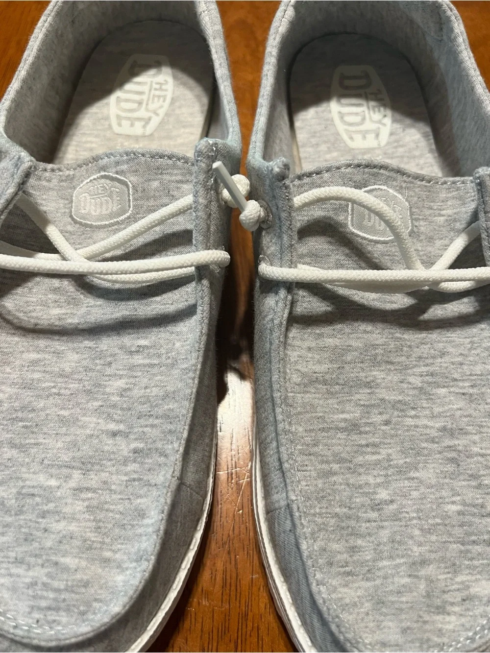 Hey Dude Wendy stretch Jersey Light Grey Slip-On Casual Boat Shoes
